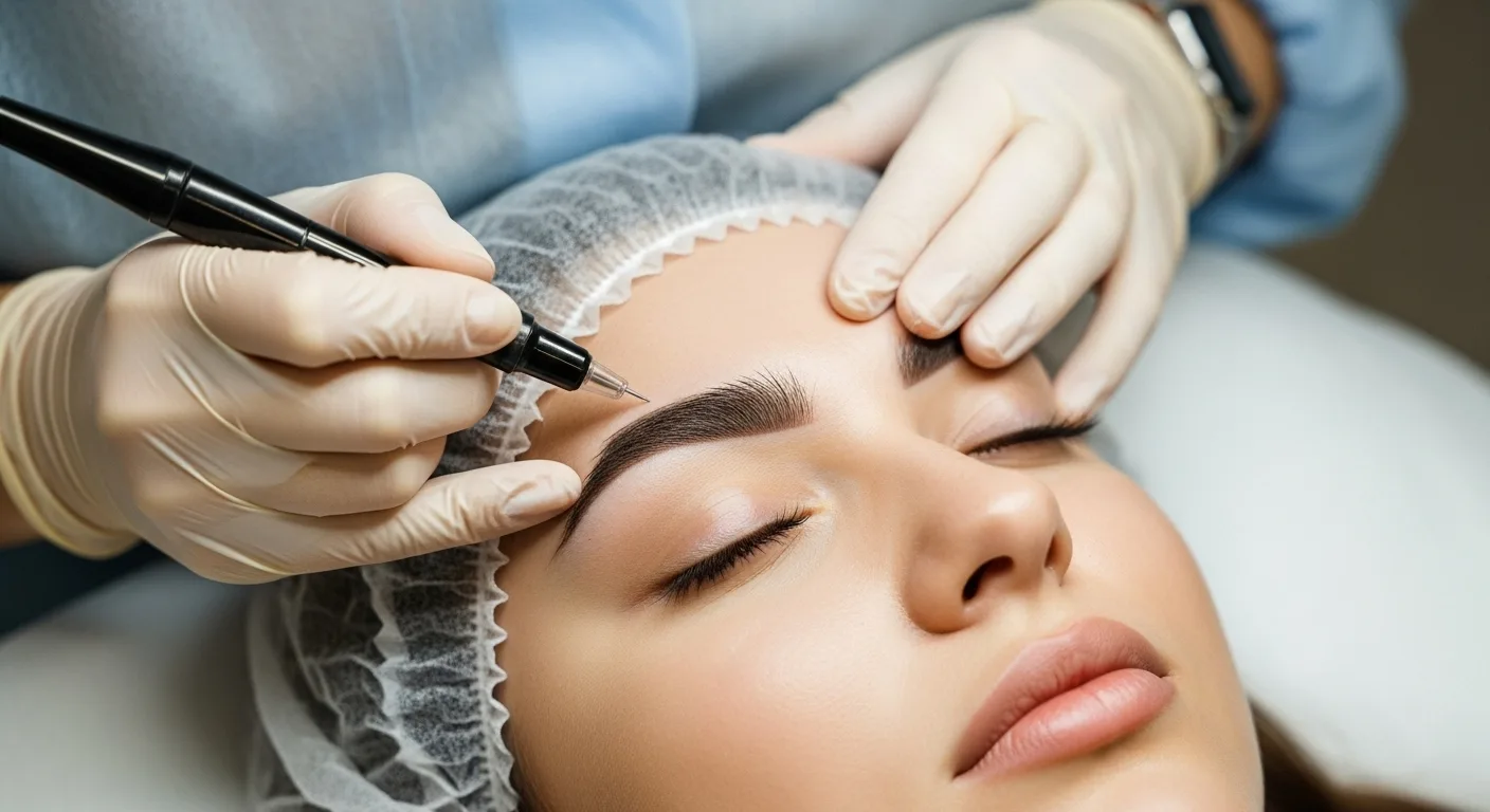 Eyebrows permanent makeup treatment