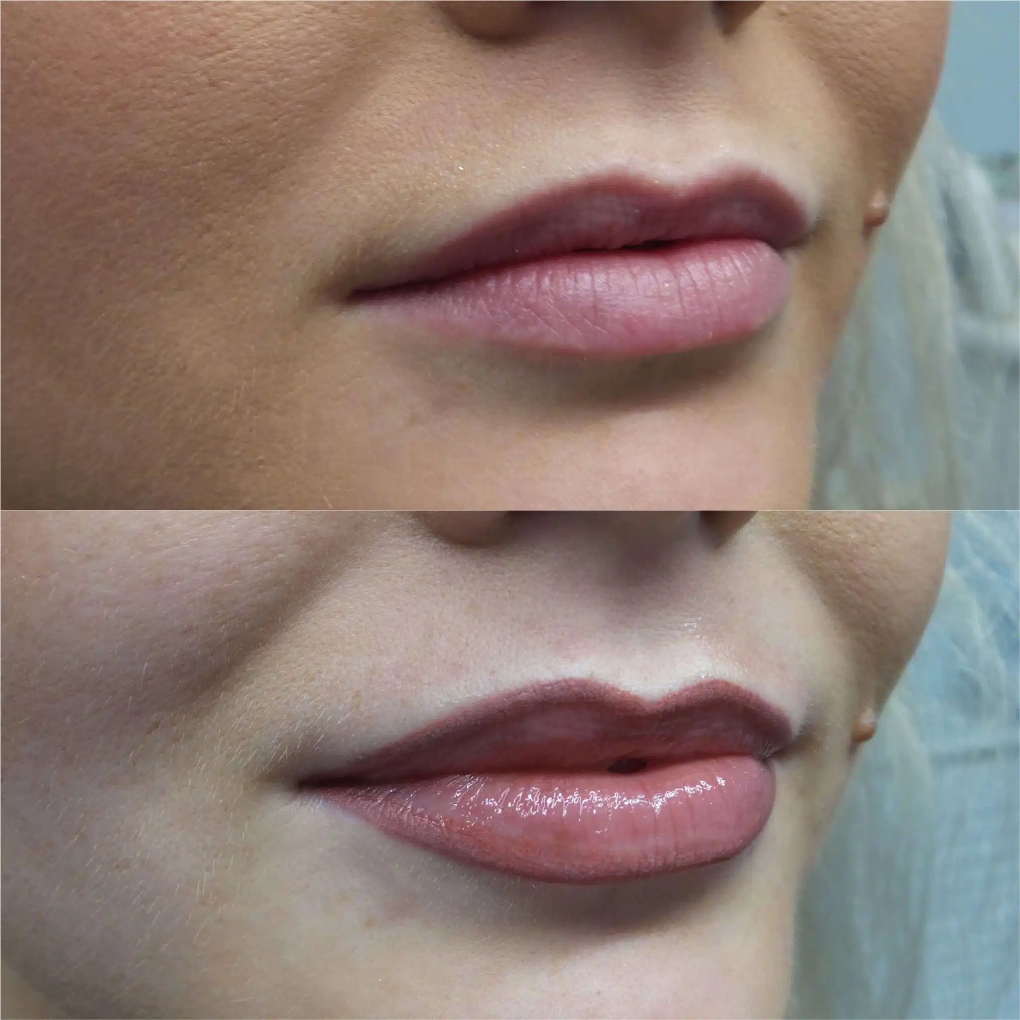 Beautiful lip blush treatment result